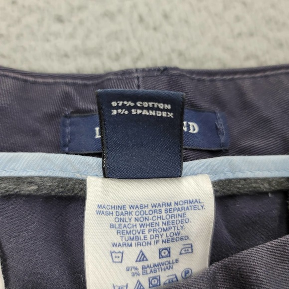 Lands' End Pants Womens 10 Blue Fit 2 Chino Wide Leg Casual Comfort - Picture 6 of 12